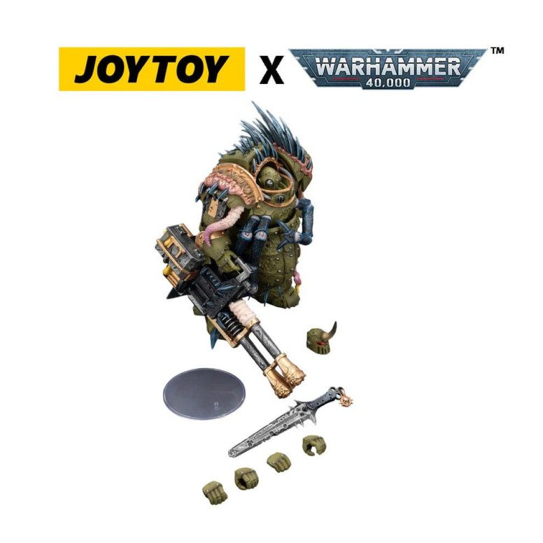 Joytoy - Death Guard - Blightlord Terminator 1 with Reaper Autocannon and Bubotic Blades 1/18 - Warhammer 40k