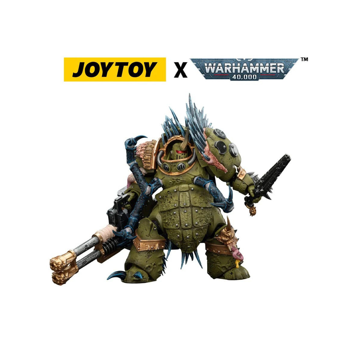 Joytoy - Death Guard - Blightlord Terminator 1 with Reaper Autocannon and Bubotic Blades 1/18 - Warhammer 40k