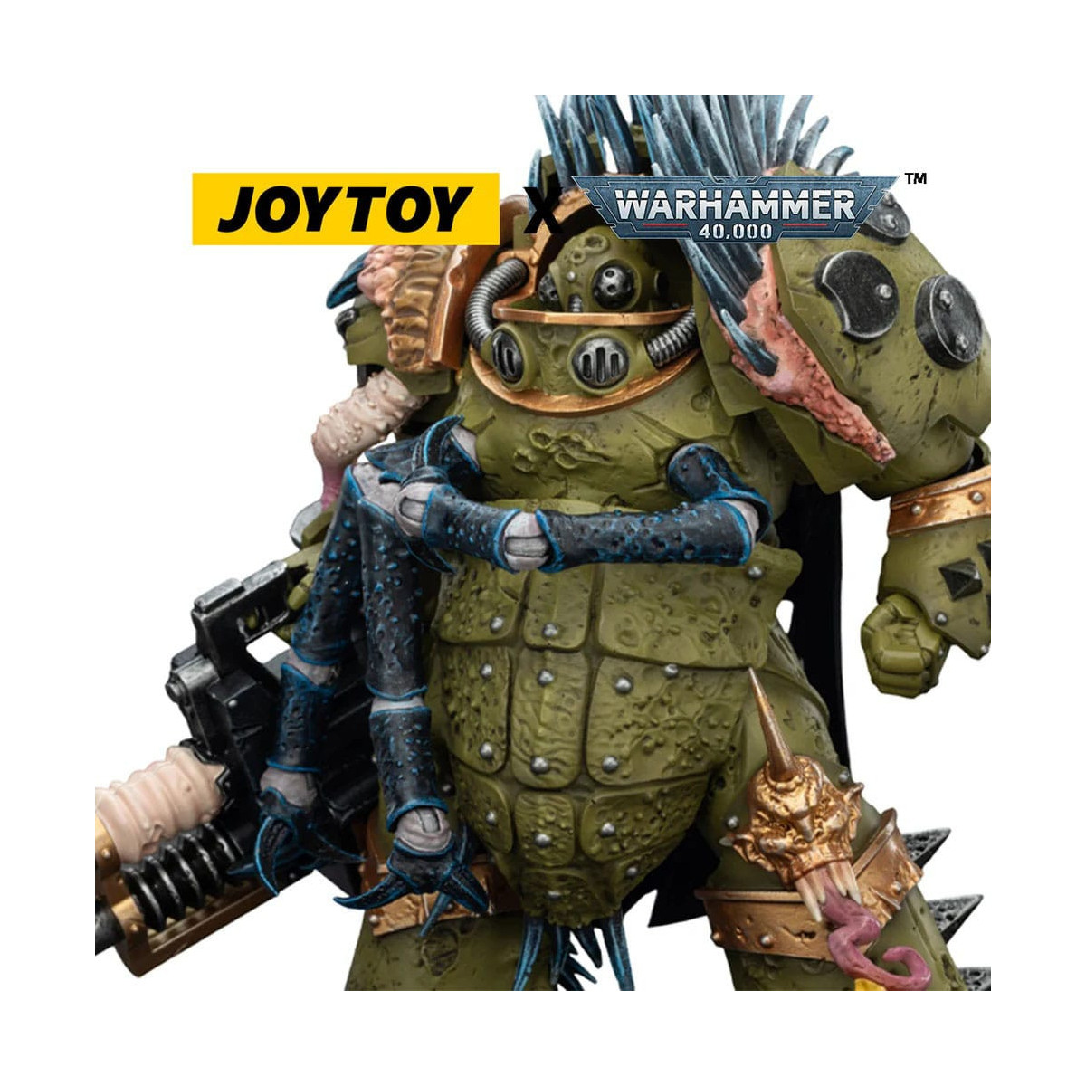 Joytoy - Death Guard - Blightlord Terminator 1 with Reaper Autocannon and Bubotic Blades 1/18 - Warhammer 40k