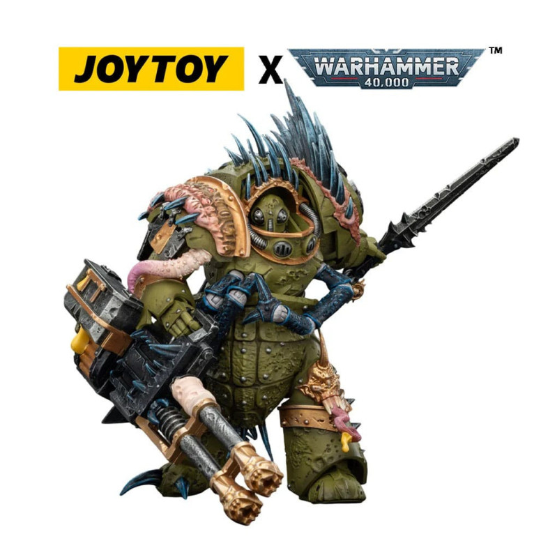 Joytoy - Death Guard - Blightlord Terminator 1 with Reaper Autocannon and Bubotic Blades 1/18 - Warhammer 40k