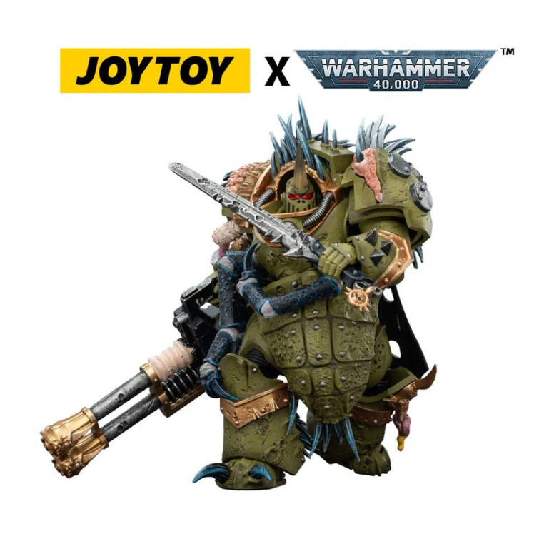 Joytoy - Death Guard - Blightlord Terminator 1 with Reaper Autocannon and Bubotic Blades 1/18 - Warhammer 40k