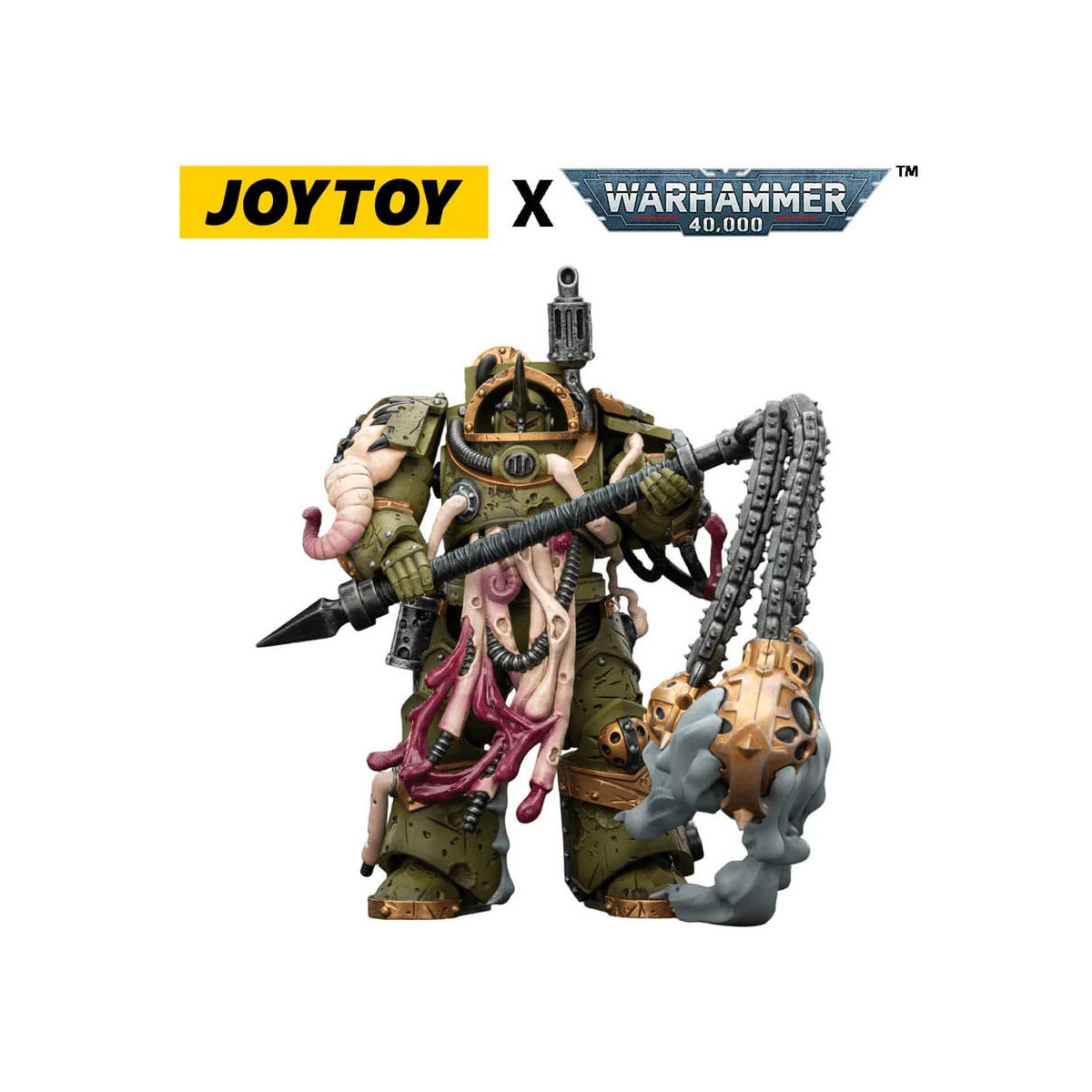 Joytoy - Death Guard - Blightlord Terminator 2 with Flail of Corruption 1/18 - Warhammer 40k