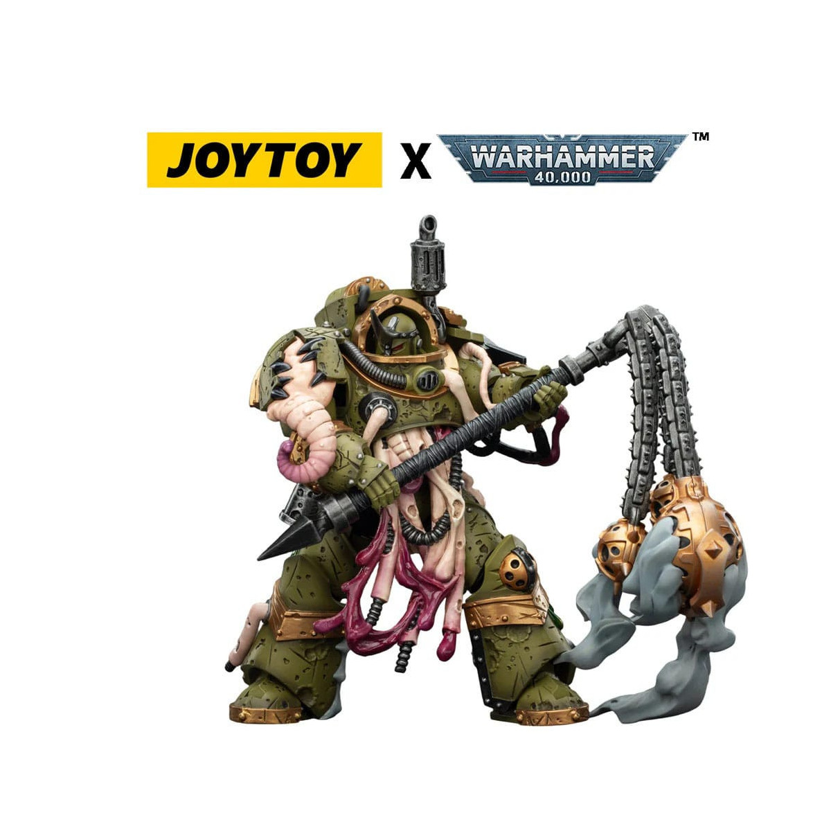 Joytoy - Death Guard - Blightlord Terminator 2 with Flail of Corruption 1/18 - Warhammer 40k