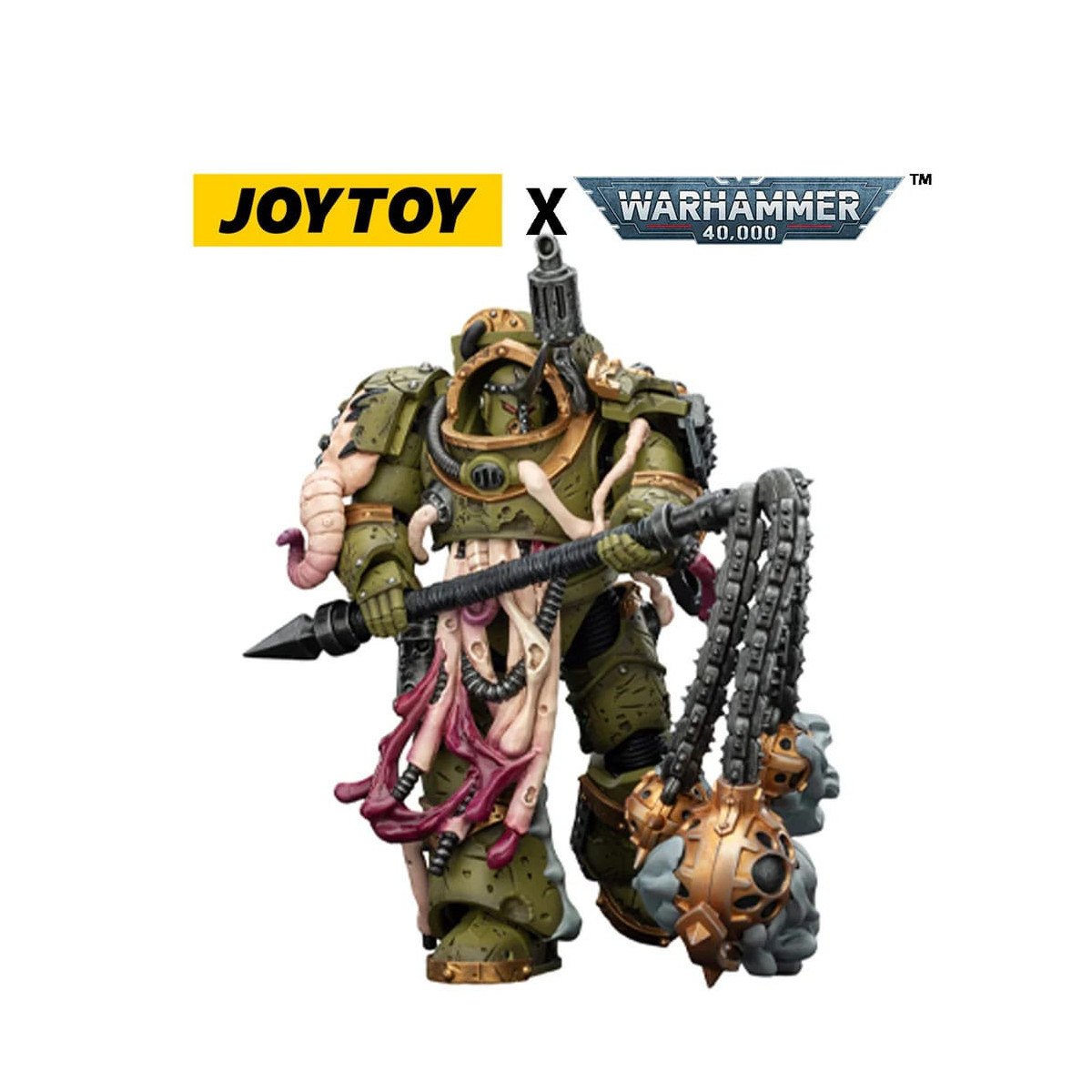Joytoy - Death Guard - Blightlord Terminator 2 with Flail of Corruption 1/18 - Warhammer 40k