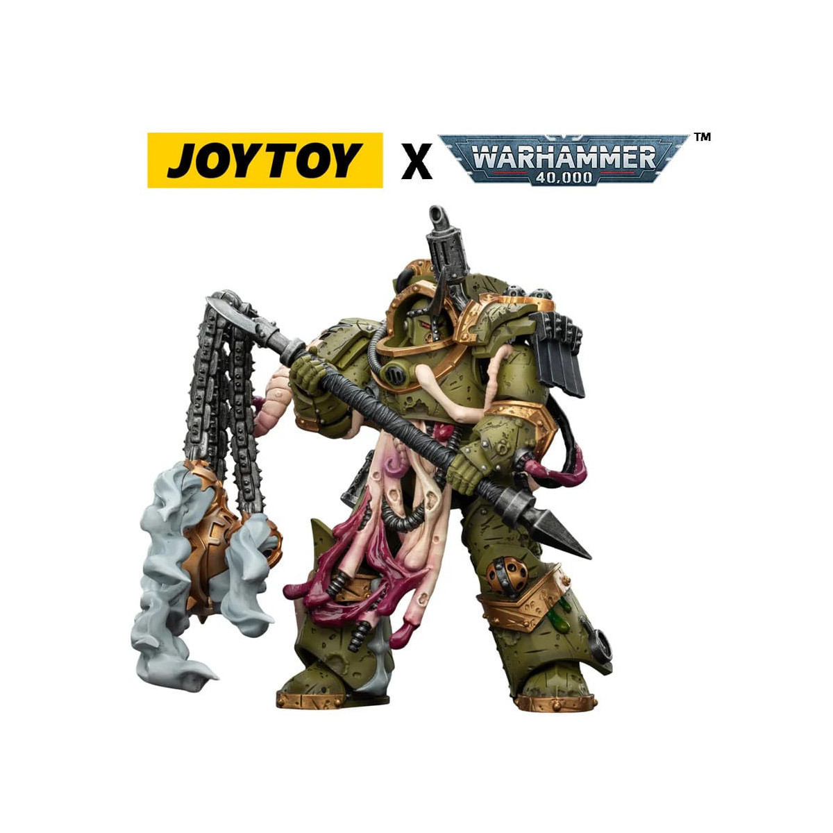 Joytoy - Death Guard - Blightlord Terminator 2 with Flail of Corruption 1/18 - Warhammer 40k