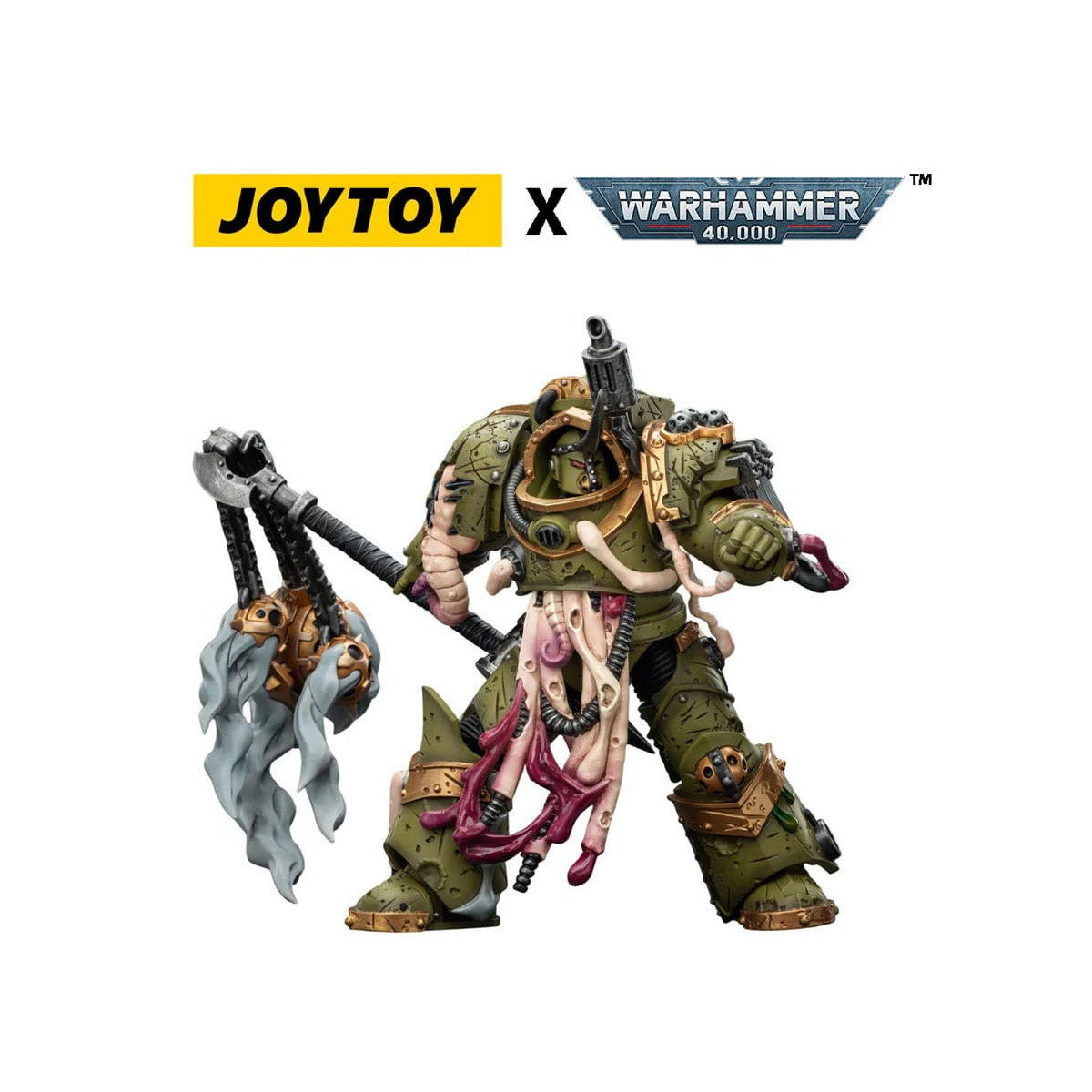 Joytoy - Death Guard - Blightlord Terminator 2 with Flail of Corruption 1/18 - Warhammer 40k