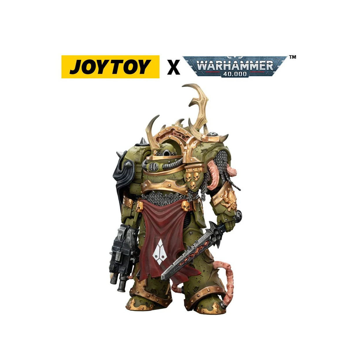 Joytoy - Death Guard - Blightlord Terminator 3 with Combi-bolter and Bubotic Blade 1/18 - Warhammer 40k