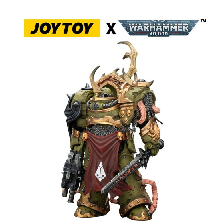 Joytoy - Death Guard - Blightlord Terminator 3 with Combi-bolter and Bubotic Blade 1/18 - Warhammer 40k