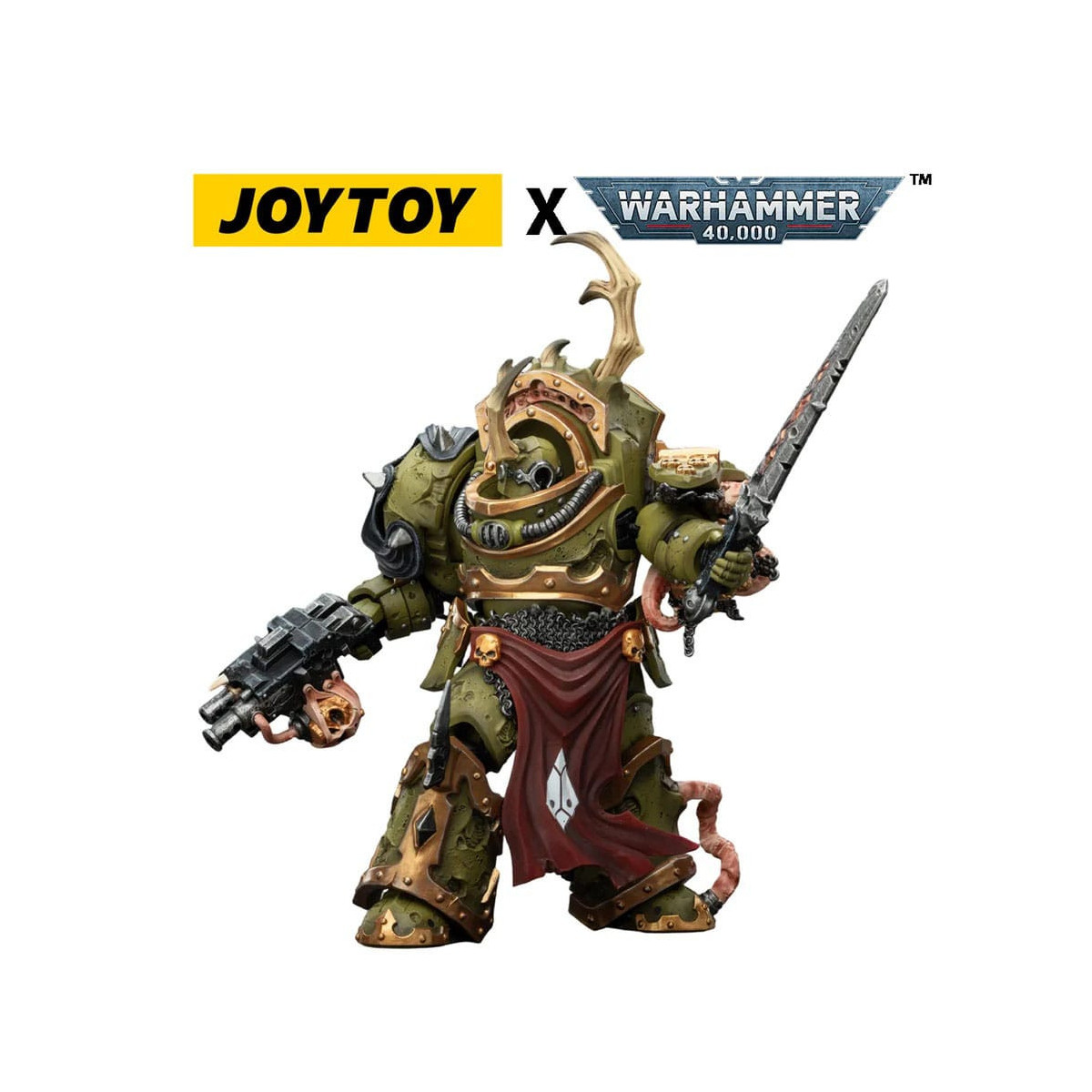Joytoy - Death Guard - Blightlord Terminator 3 with Combi-bolter and Bubotic Blade 1/18 - Warhammer 40k