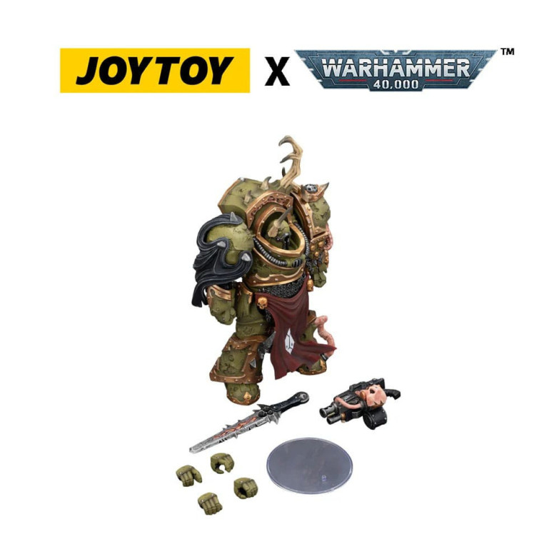 Joytoy - Death Guard - Blightlord Terminator 3 with Combi-bolter and Bubotic Blade 1/18 - Warhammer 40k