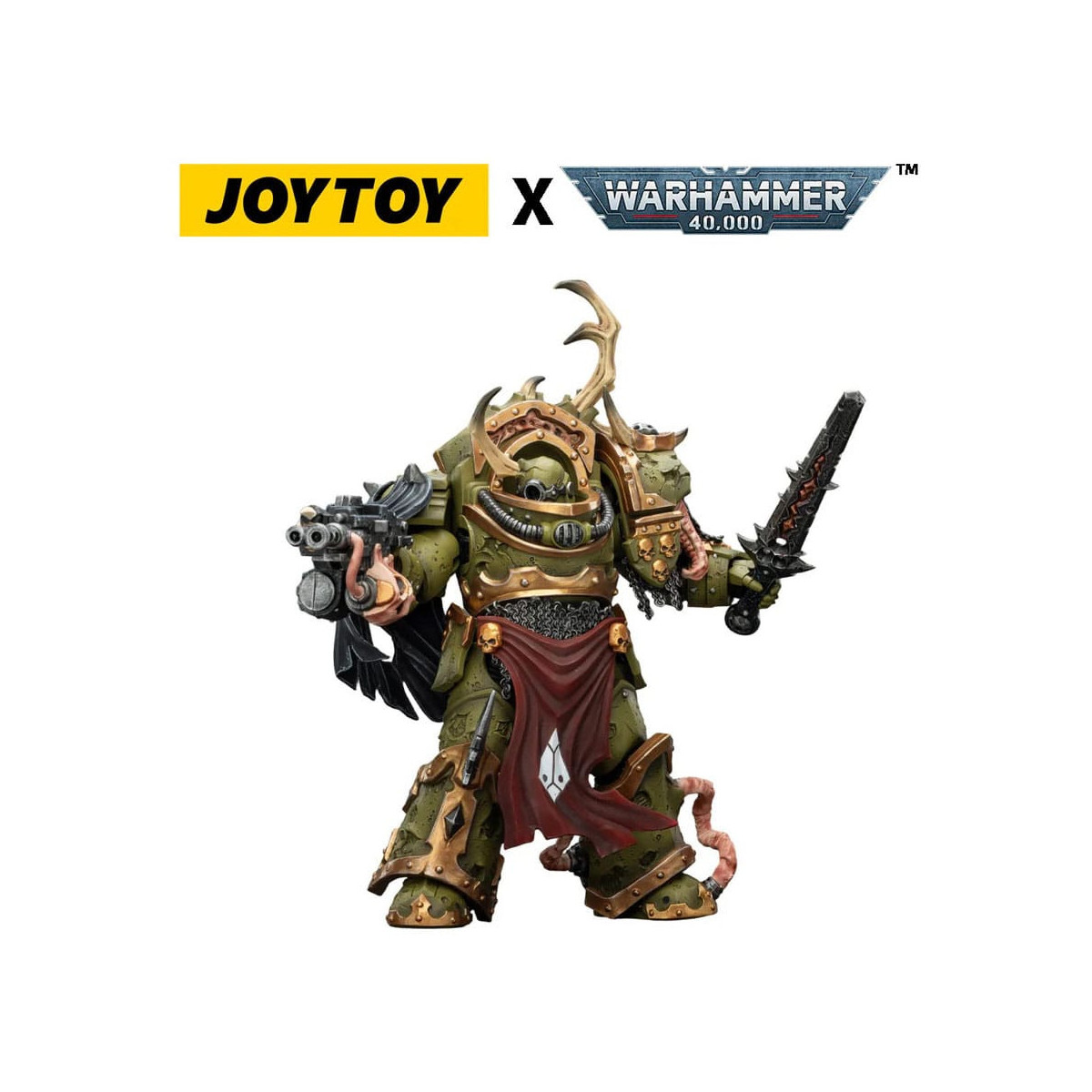 Joytoy - Death Guard - Blightlord Terminator 3 with Combi-bolter and Bubotic Blade 1/18 - Warhammer 40k