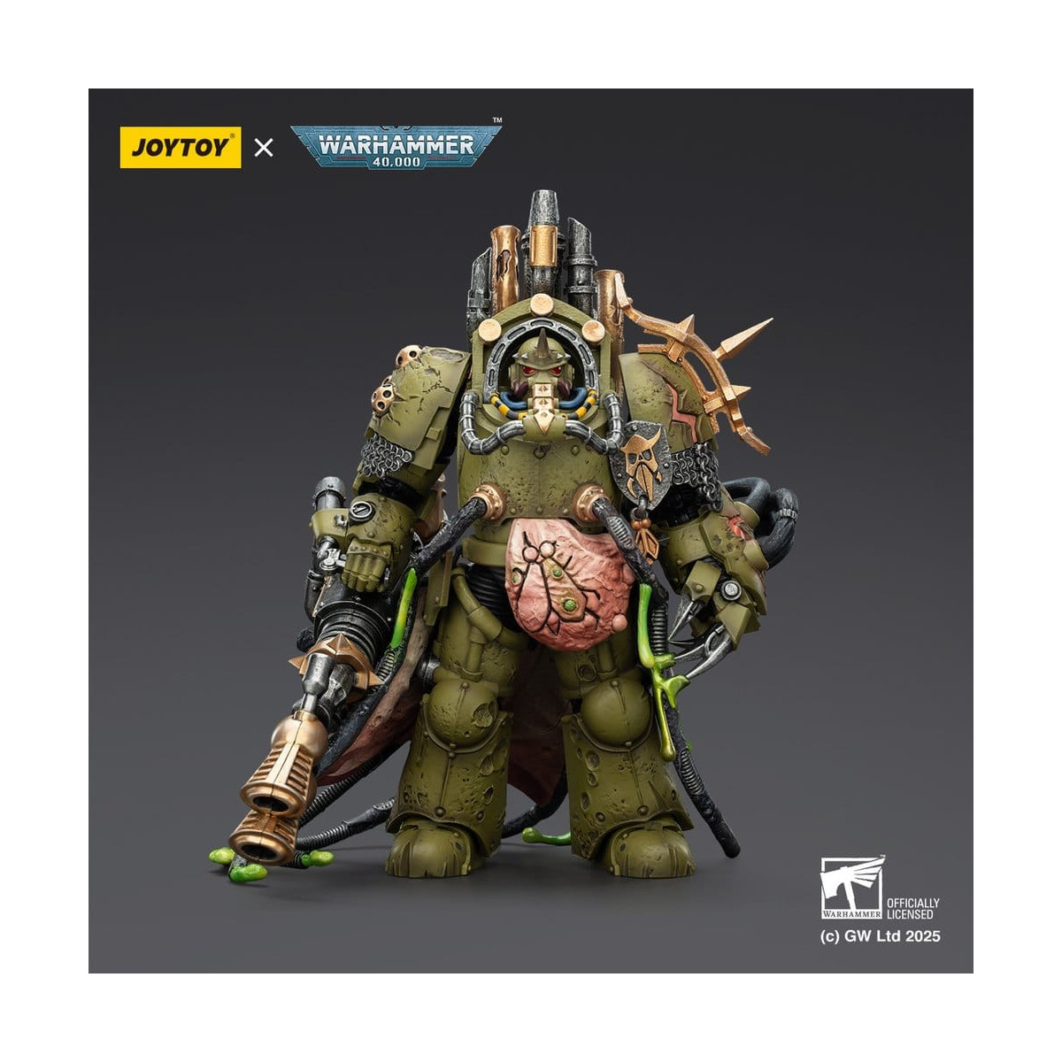 Joytoy - Death Guard - Lord of Virulence with Power Fist and Twin Plague Spewer 1/18 - Warhammer 40k