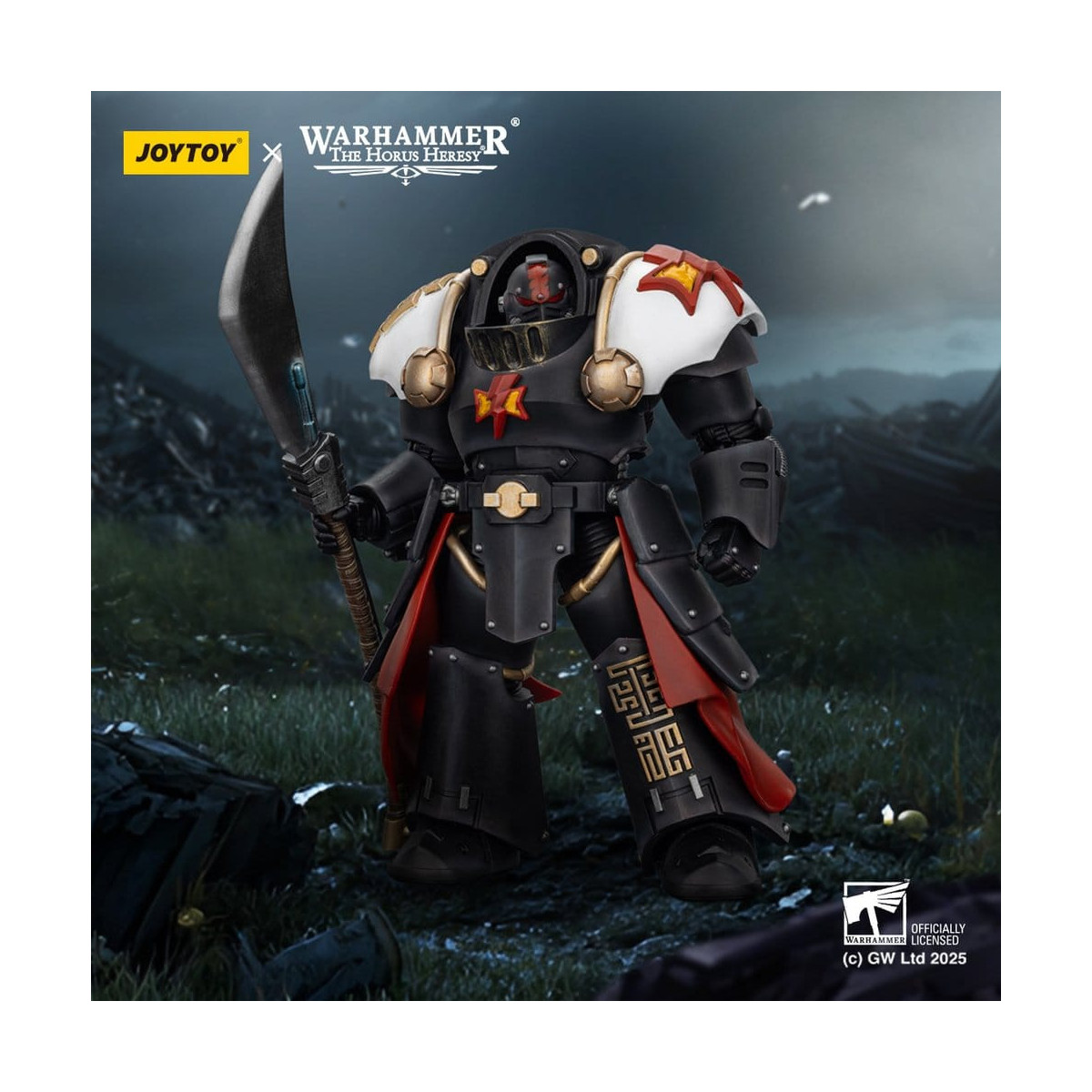 JoyToy Space Marines - White Scars - Ebon Keshig Terminator 2 with Power Glaive 1/18 - The Horus Heresy