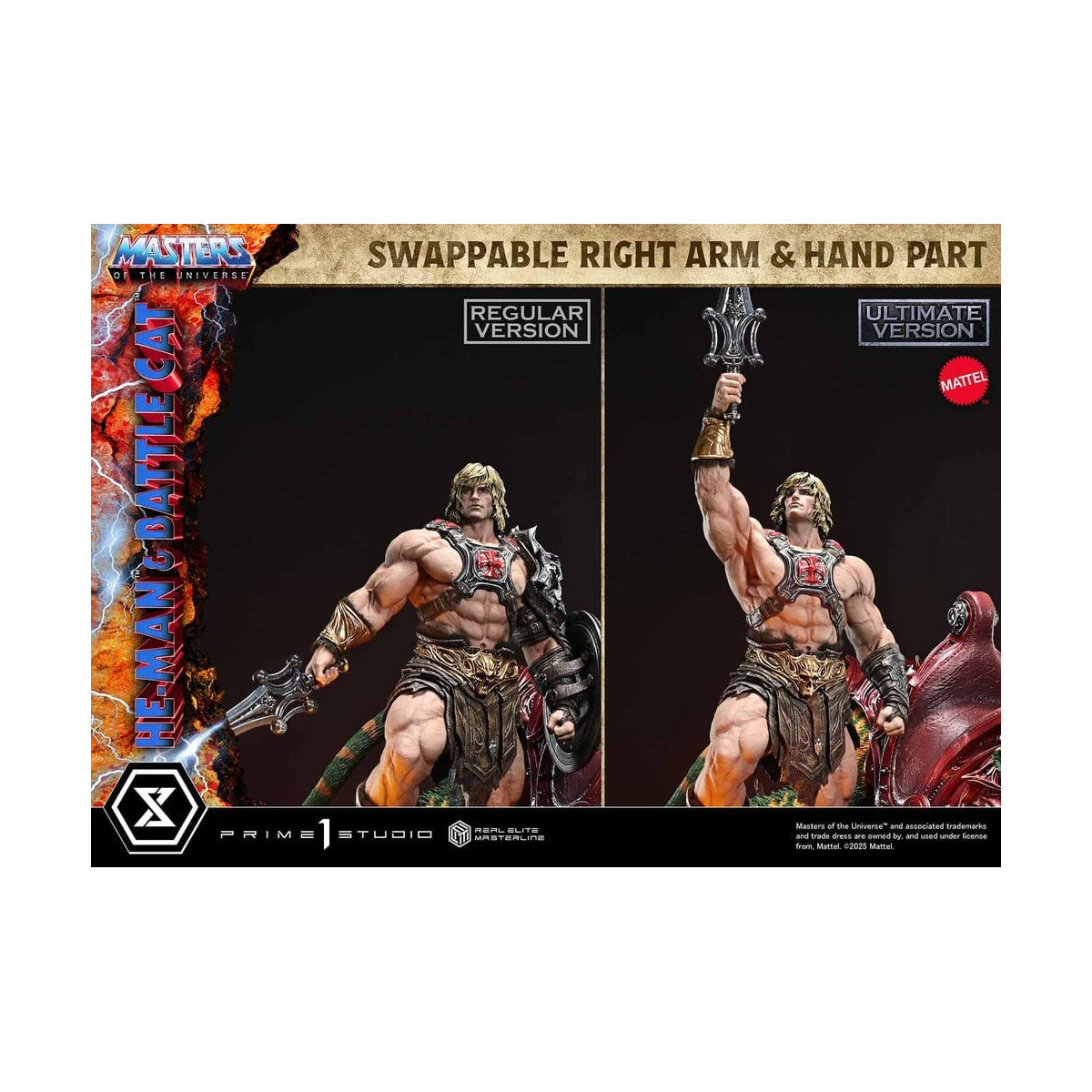 Prime 1 Studio - Masters of the Universe - He-Man & Battle Cat Ultimate Version - Real Elite Masterline Series 1/4