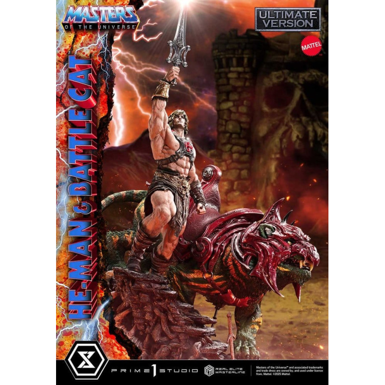 Prime 1 Studio - Masters of the Universe - He-Man & Battle Cat Ultimate Version - Real Elite Masterline Series 1/4