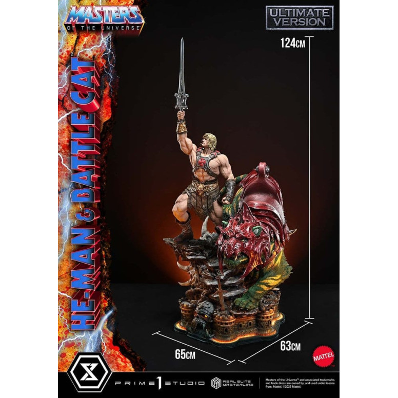 Prime 1 Studio - Masters of the Universe - He-Man & Battle Cat Ultimate Bonus Version - Real Elite Masterline Series 1/4