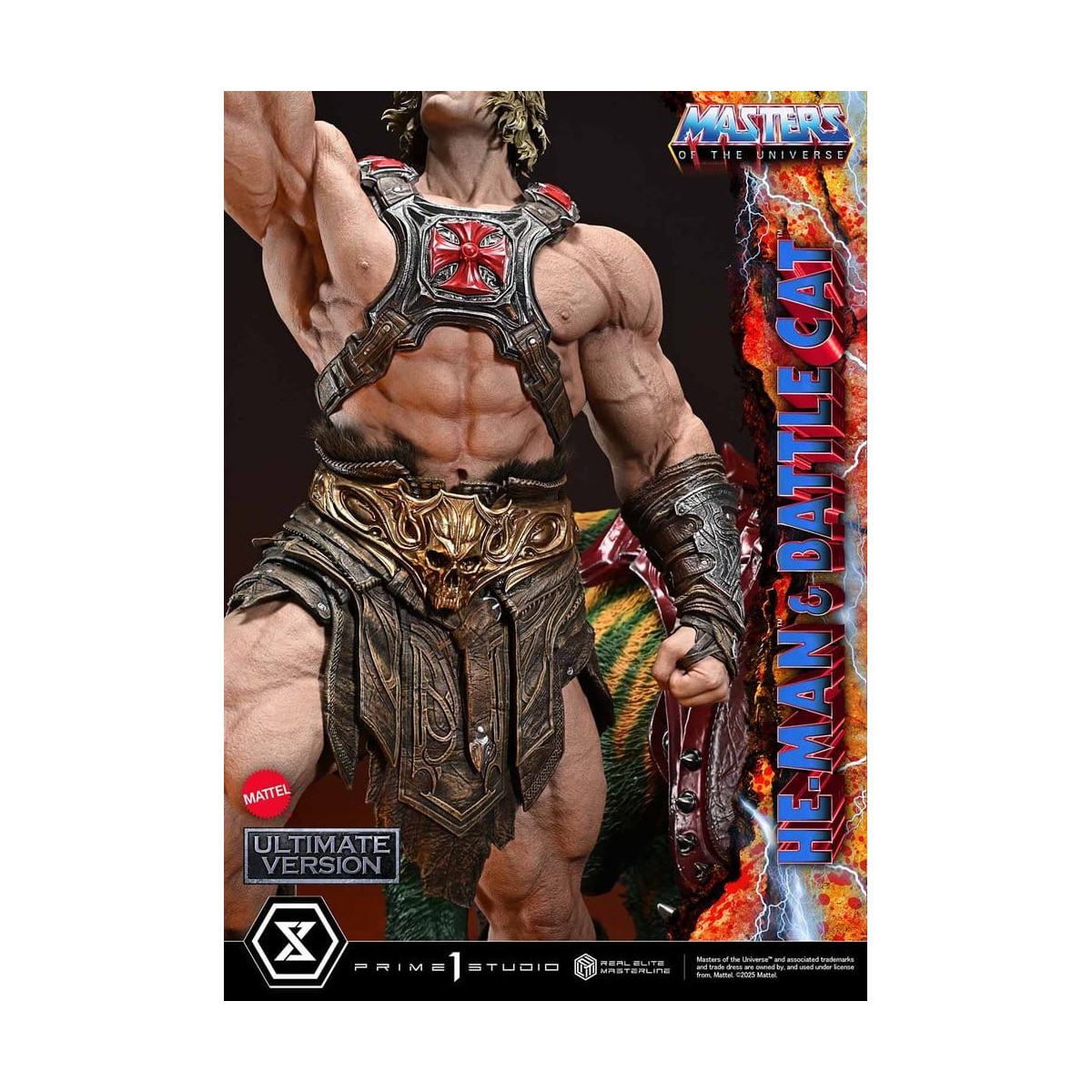 Prime 1 Studio - Masters of the Universe - He-Man & Battle Cat Ultimate Bonus Version - Real Elite Masterline Series 1/4