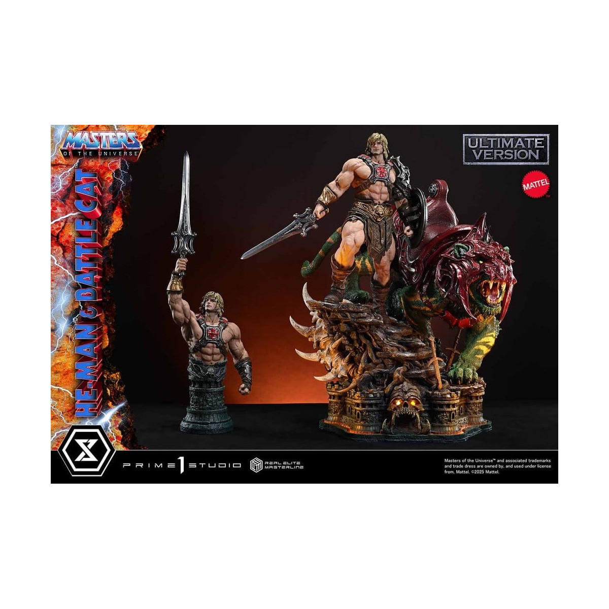 Prime 1 Studio - Masters of the Universe - He-Man & Battle Cat Ultimate Bonus Version - Real Elite Masterline Series 1/4