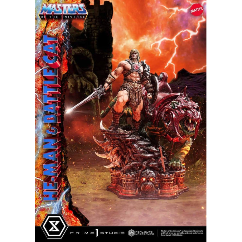 Prime 1 Studio - Masters of the Universe - He-Man & Battle Cat Ultimate Bonus Version - Real Elite Masterline Series 1/4