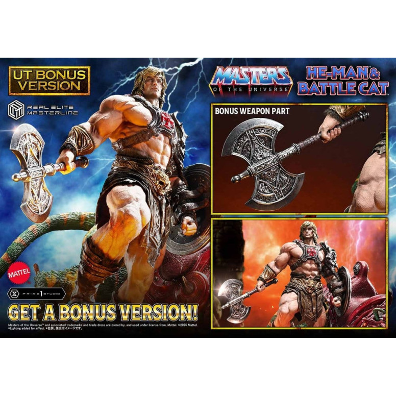 Prime 1 Studio - Masters of the Universe - He-Man & Battle Cat Ultimate Bonus Version - Real Elite Masterline Series 1/4