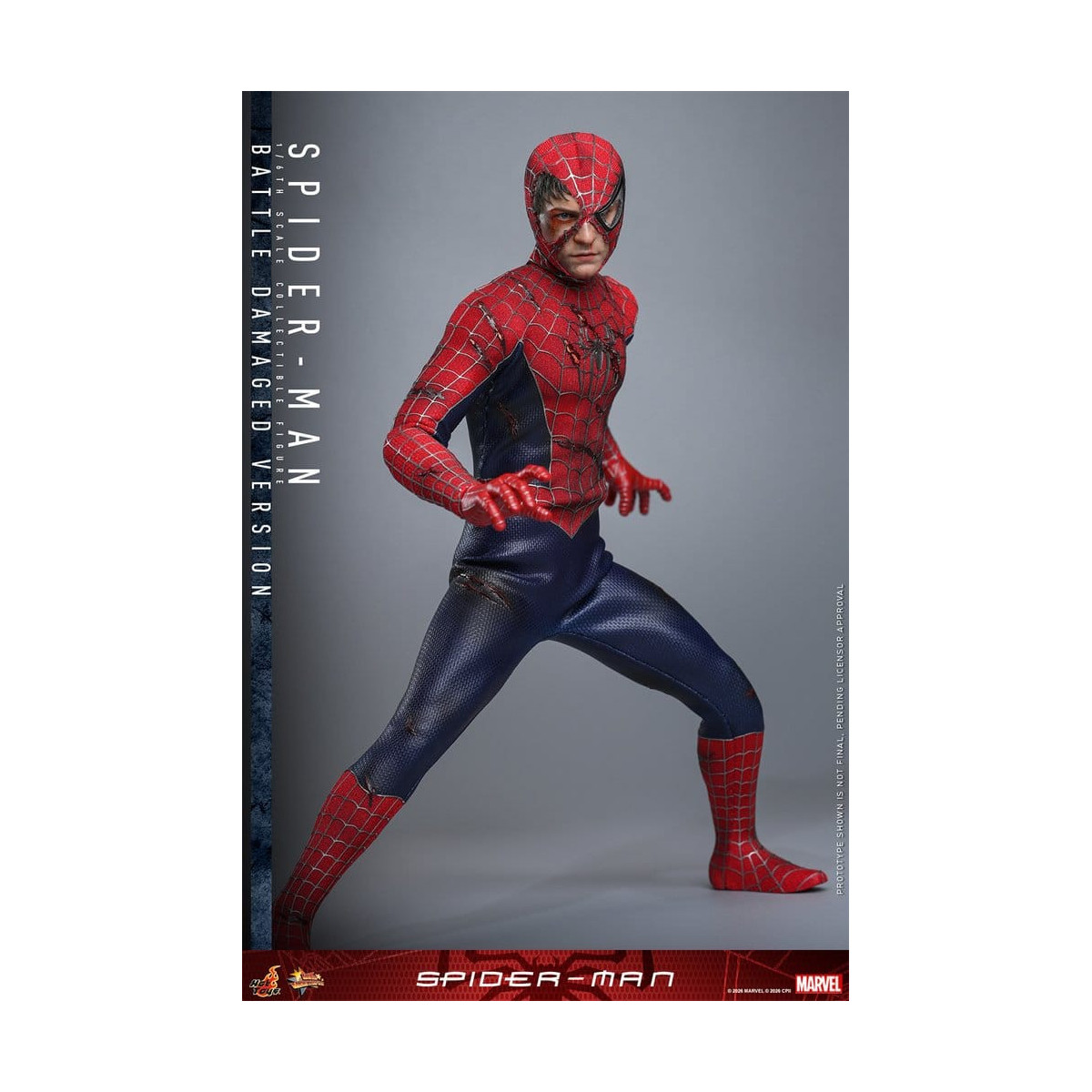 Hot Toys Marvel - Spider-Man (Battle Damaged Version) - Spider-Man (2002) Movie Masterpiece 1/6