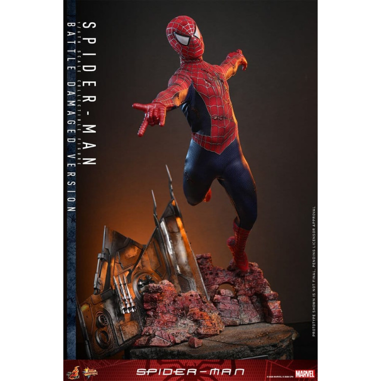Hot Toys Marvel - Spider-Man (Battle Damaged Version) - Spider-Man (2002) Movie Masterpiece 1/6