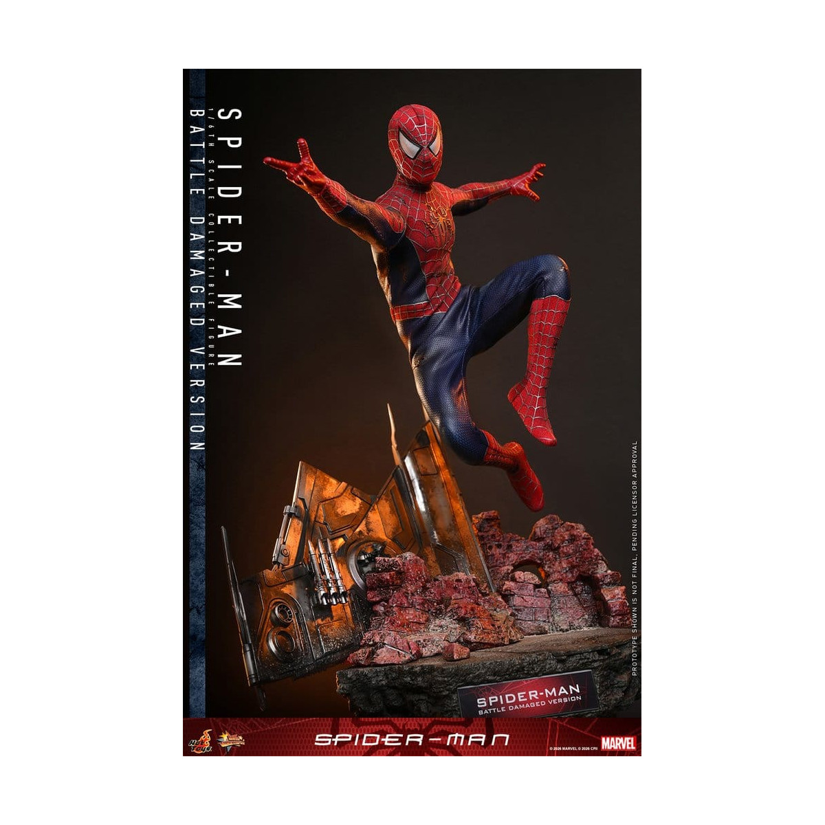 Hot Toys Marvel - Spider-Man (Battle Damaged Version) - Spider-Man (2002) Movie Masterpiece 1/6