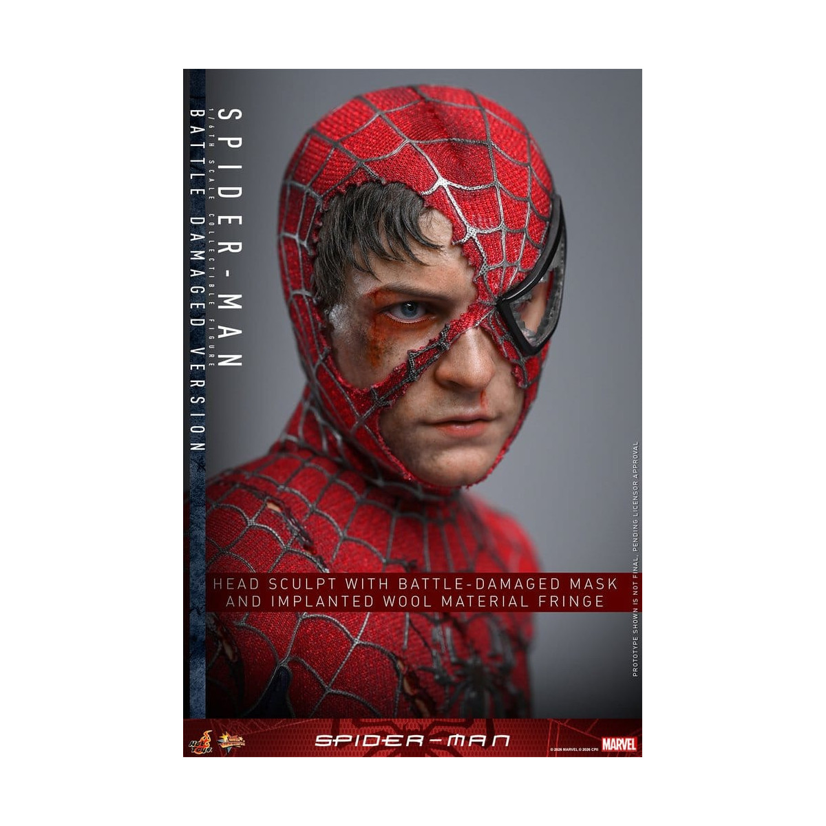Hot Toys Marvel - Spider-Man (Battle Damaged Version) - Spider-Man (2002) Movie Masterpiece 1/6