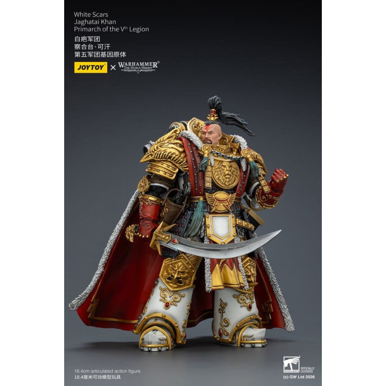 JoyToy Space Marines - White Scars - Jaghatai Khan Primarch of the Vth Legion 1/18 - The Horus Heresy