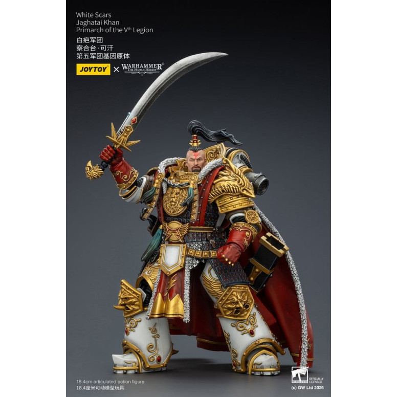 JoyToy Space Marines - White Scars - Jaghatai Khan Primarch of the Vth Legion 1/18 - The Horus Heresy