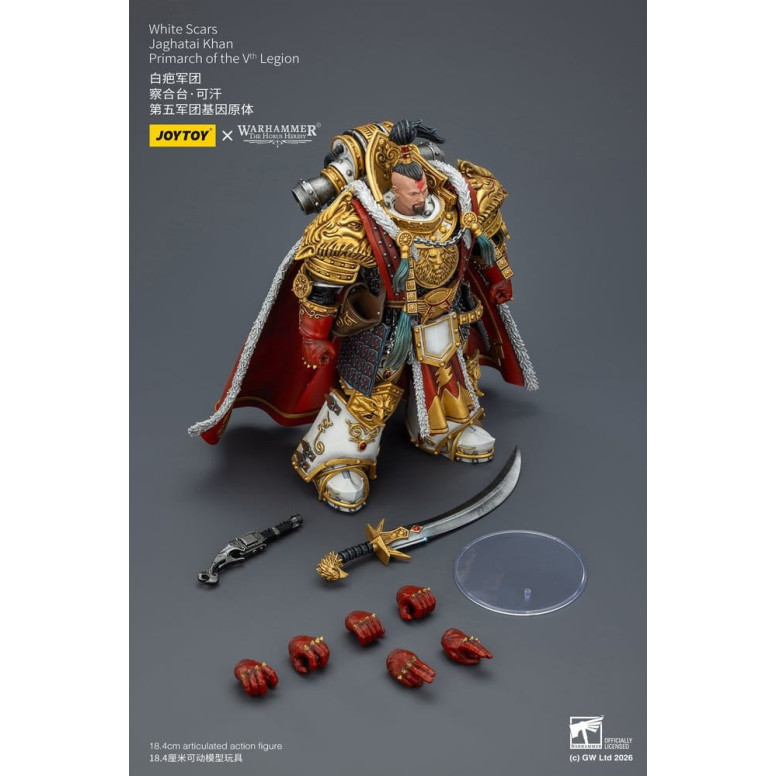 JoyToy Space Marines - White Scars - Jaghatai Khan Primarch of the Vth Legion 1/18 - The Horus Heresy