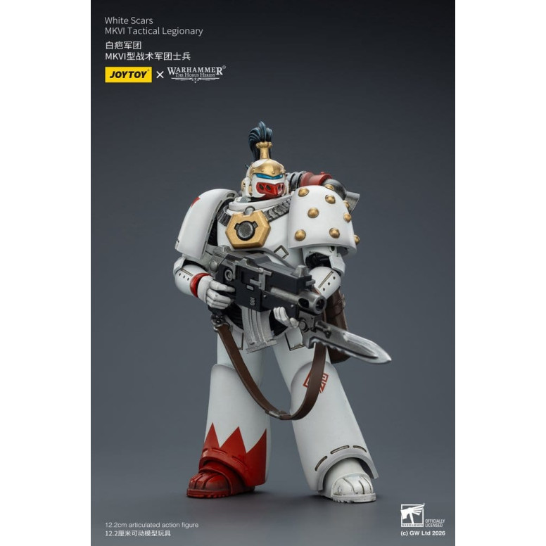 Joytoy - Warhammer - White Scars Mk IV Tactical Squad - MKVI Tactical Legionary 1/18