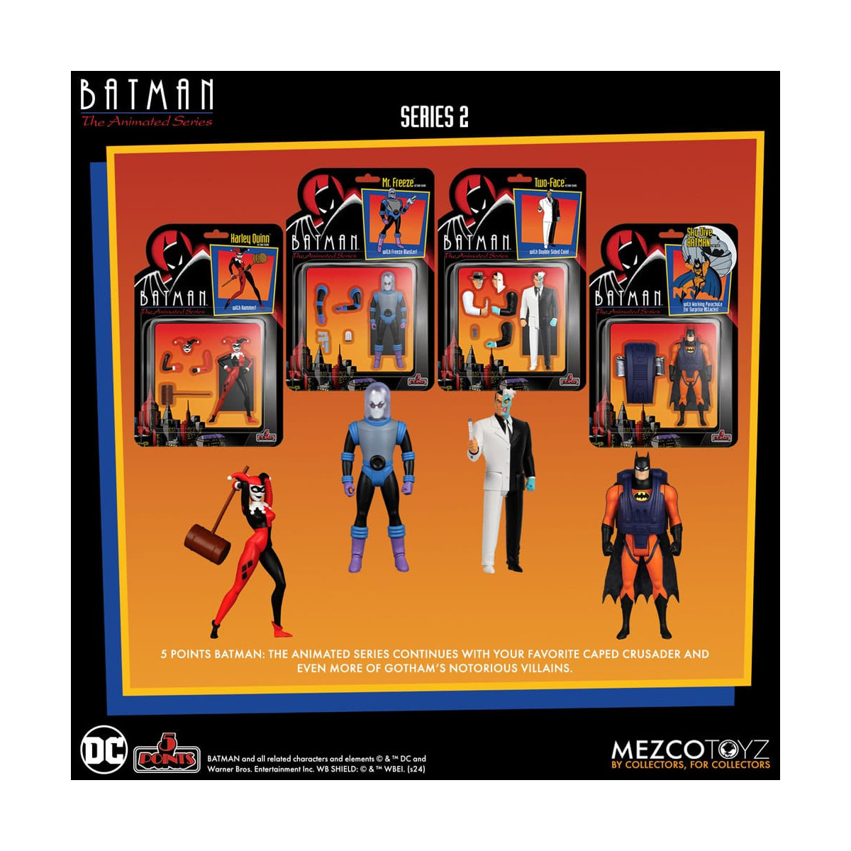 Mezco 5 Punkte - DC Comics Batman: The Animated Series - Deluxe Boxset 4 Personen - Serie 2