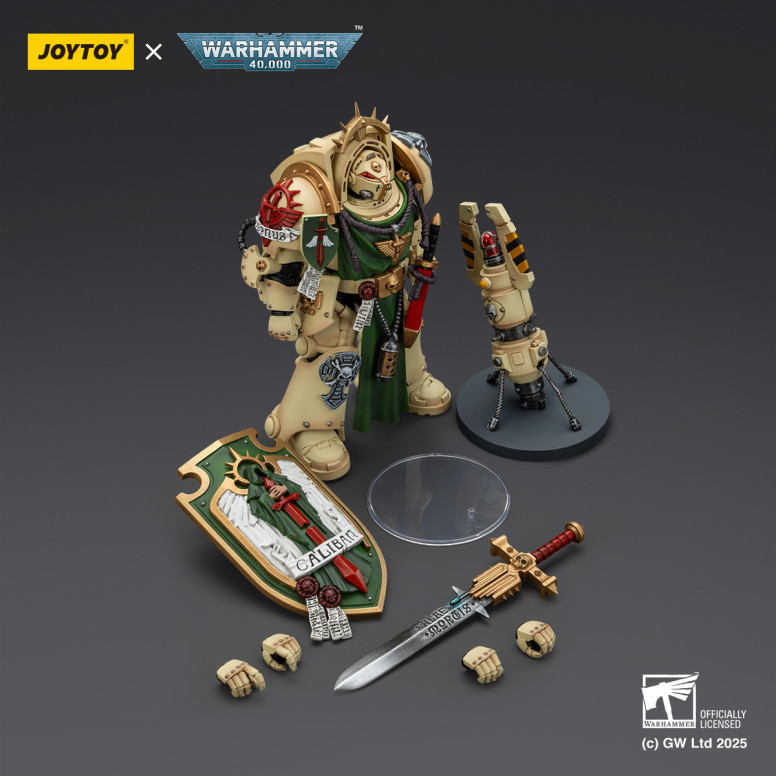 JoyToy Space Marines - Dark Angels - Deathwing Knight with Power Sword Storm Shield and teleport homer 1/18 - Warhammer 40K
