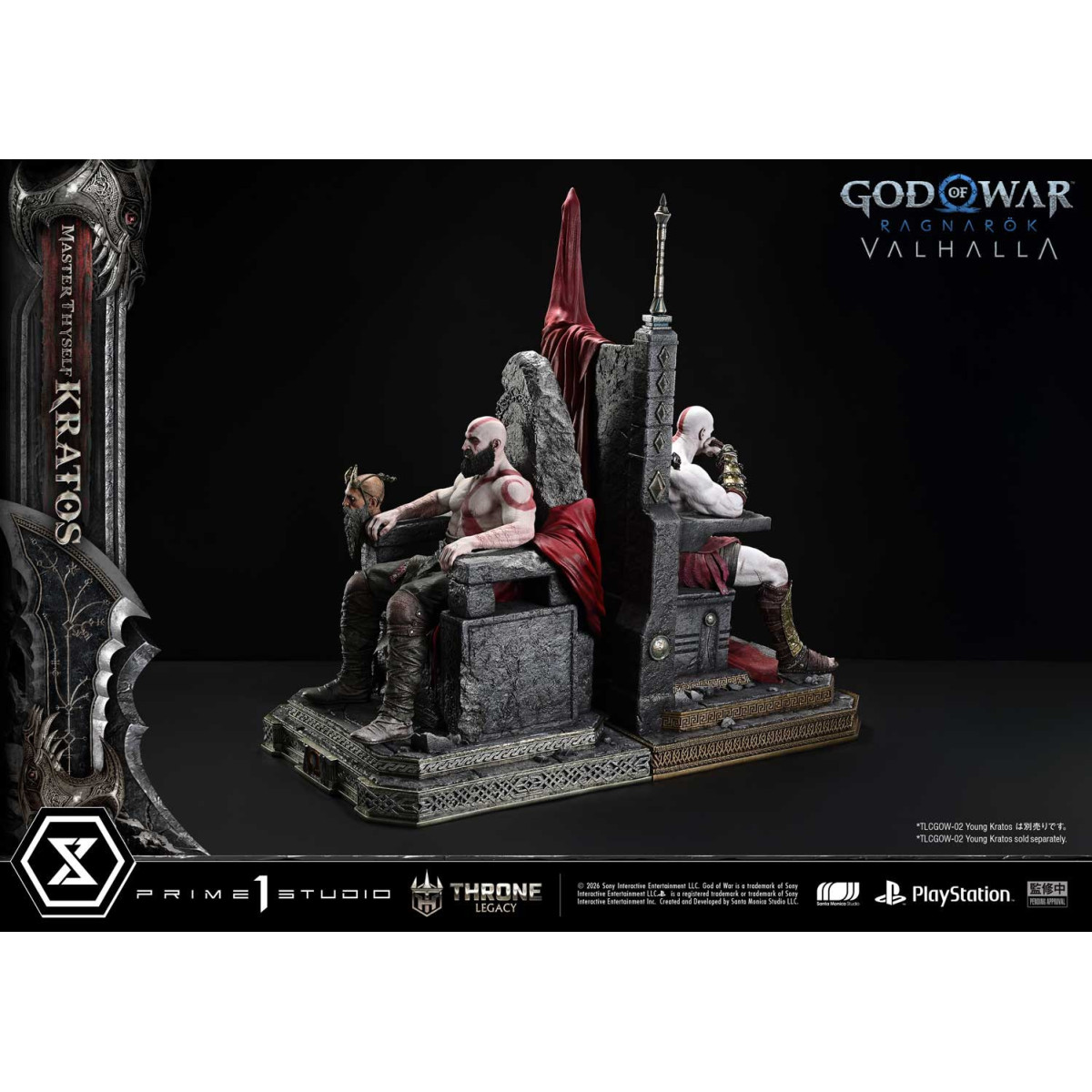 Prime 1 Studio - God of War: Ragnarok Valhalla - MASTER THYSELF KRATOS Bonus Version - Throne Legacy 1/3