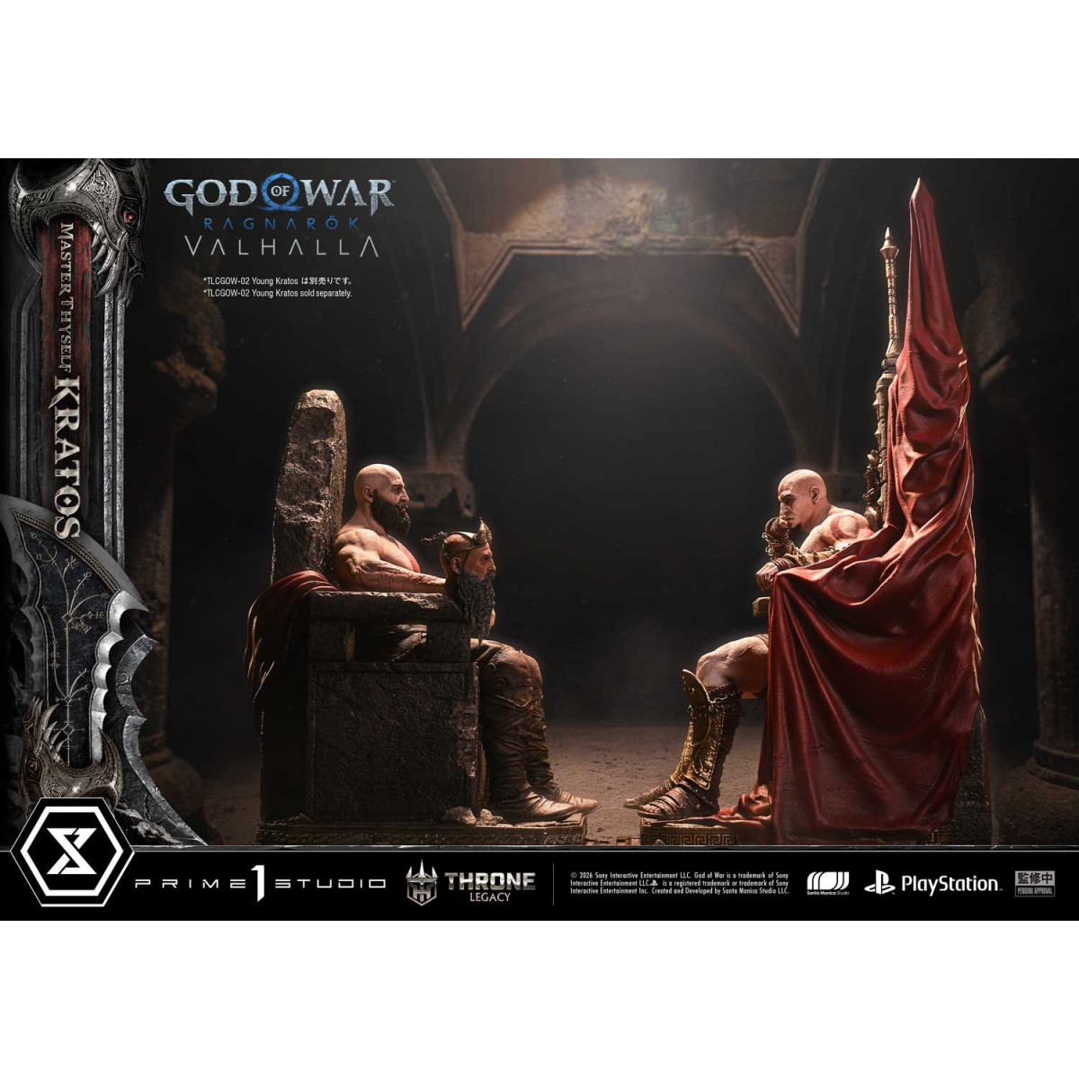 Prime 1 Studio - God of War: Ragnarok Valhalla - MASTER THYSELF KRATOS Bonus Version - Throne Legacy 1/3