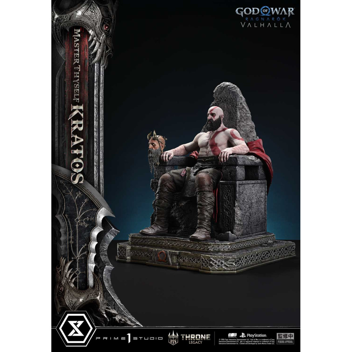 Prime 1 Studio - God of War: Ragnarok Valhalla - MASTER THYSELF KRATOS Bonus Version - Throne Legacy 1/3