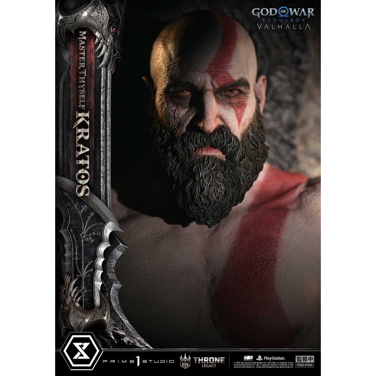 Prime 1 Studio - God of War: Ragnarok Valhalla - MASTER THYSELF KRATOS Bonus Version - Throne Legacy 1/3
