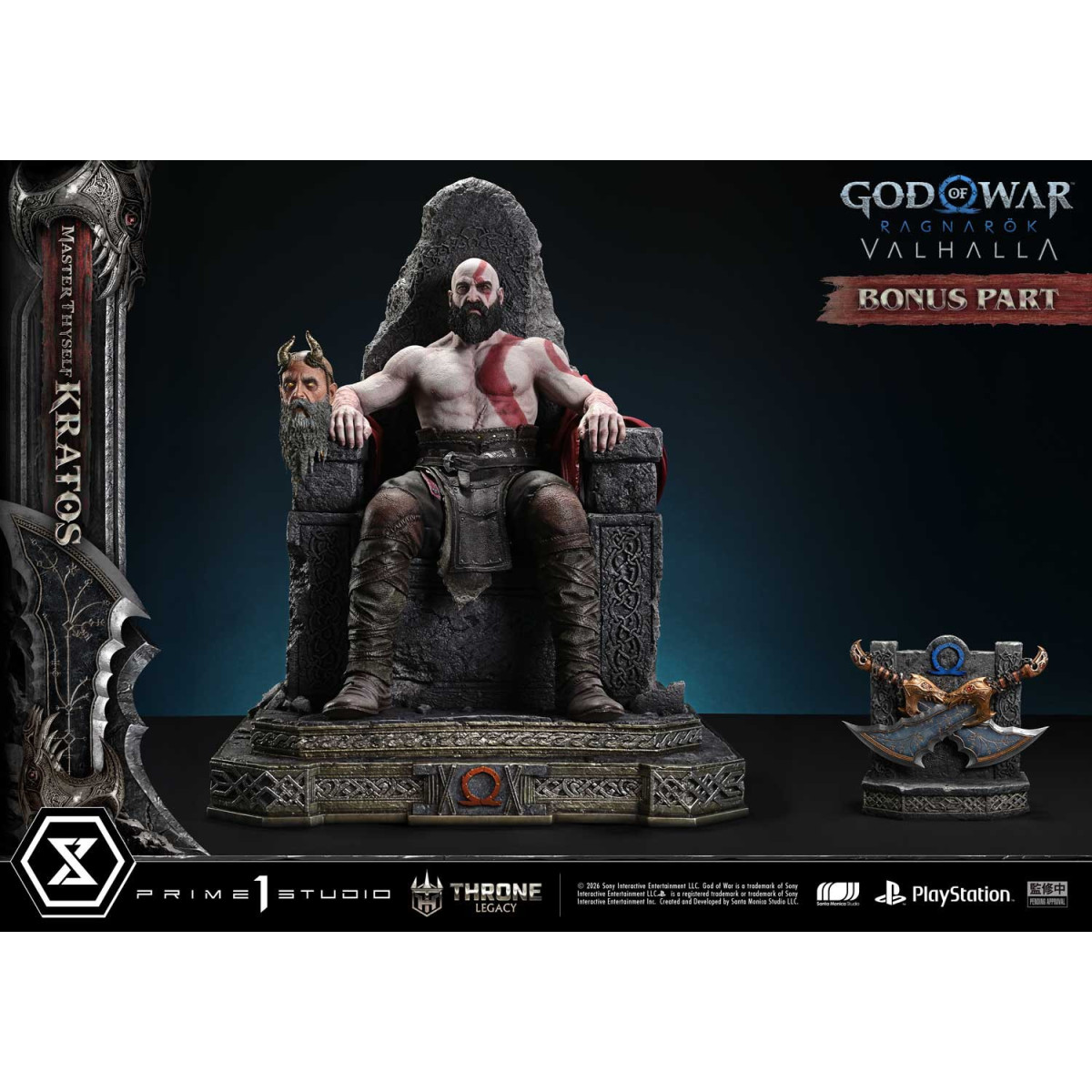 Prime 1 Studio - God of War: Ragnarok Valhalla - MASTER THYSELF KRATOS Bonus Version - Throne Legacy 1/3