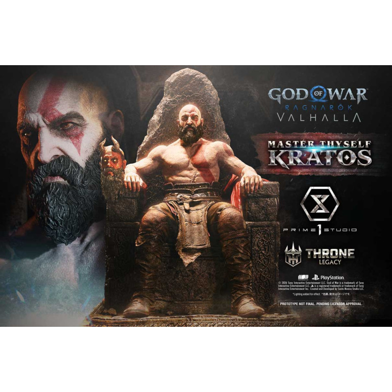 Prime 1 Studio - God of War: Ragnarok Valhalla - MASTER THYSELF KRATOS Bonus Version - Throne Legacy 1/3