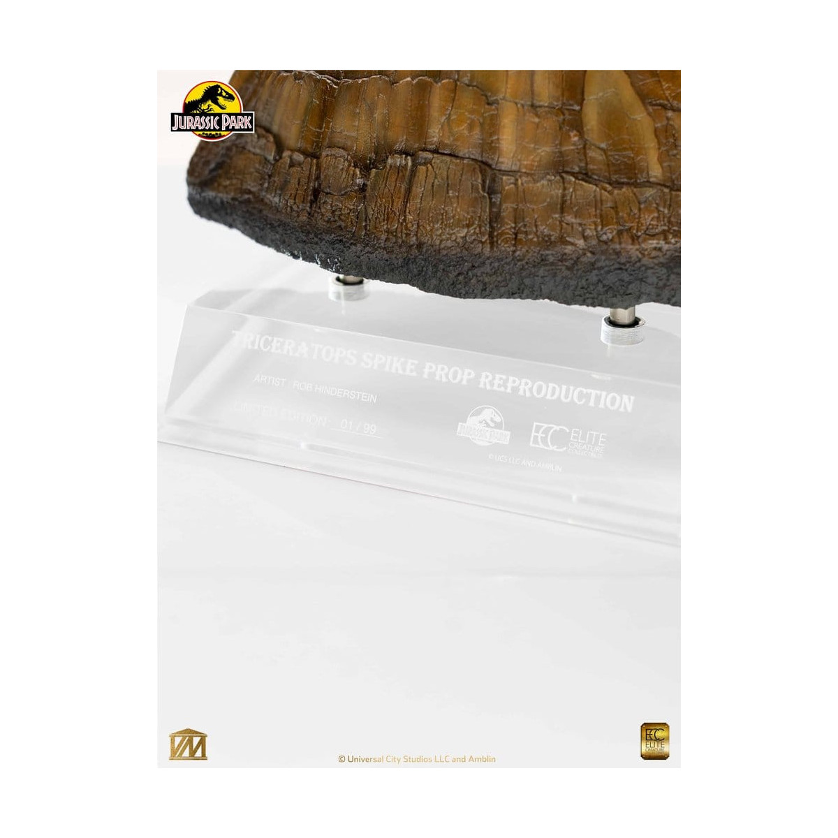 Toynami ECC Elite Creature Collectibles - Triceratops Spike Prop - - Jurassic Park