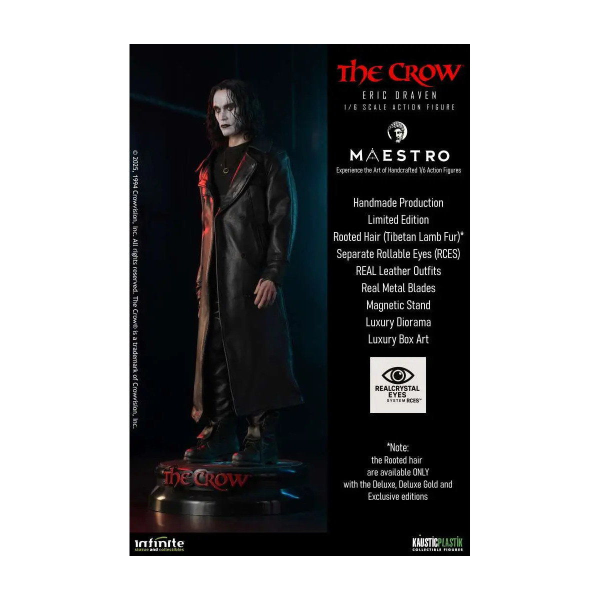 Infinite Statue X Kaustic Plastik - Maestro - Eric Draven Luxury Action Figure Deluxe Edition 1/6 - - The Crow / Die Krähe