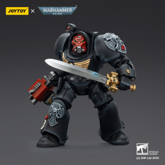 JoyToy Space Marines - Black Templars -Terminator 1 with Power Sword and Storm Bolter 1/18 - Warhammer 40K