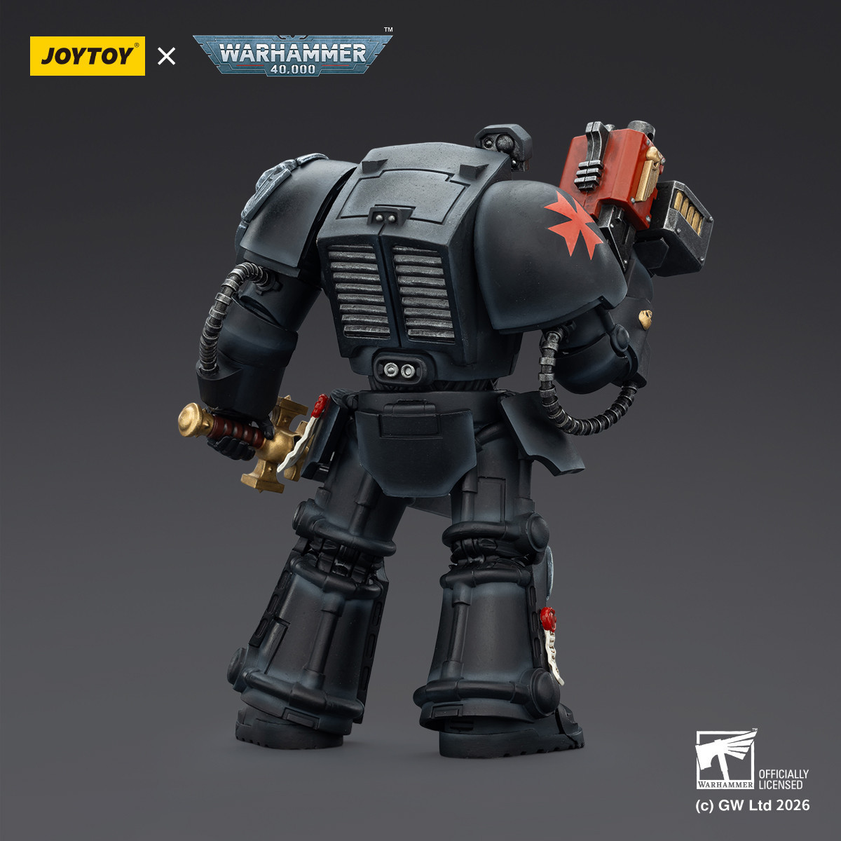 JoyToy Space Marines - Black Templars -Terminator 1 with Power Sword and Storm Bolter 1/18 - Warhammer 40K