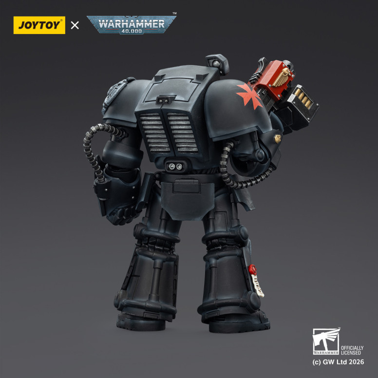 JoyToy Space Marines - Black Templars -Terminator 2 with Power Fist and Storm Bolter 1/18 - Warhammer 40K