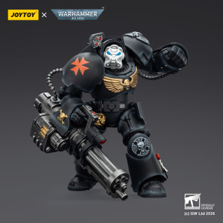 JoyToy Space Marines - Black Templars - Terminator 3 with Power Fist and Assault Cannon 1/18 - Warhammer 40K