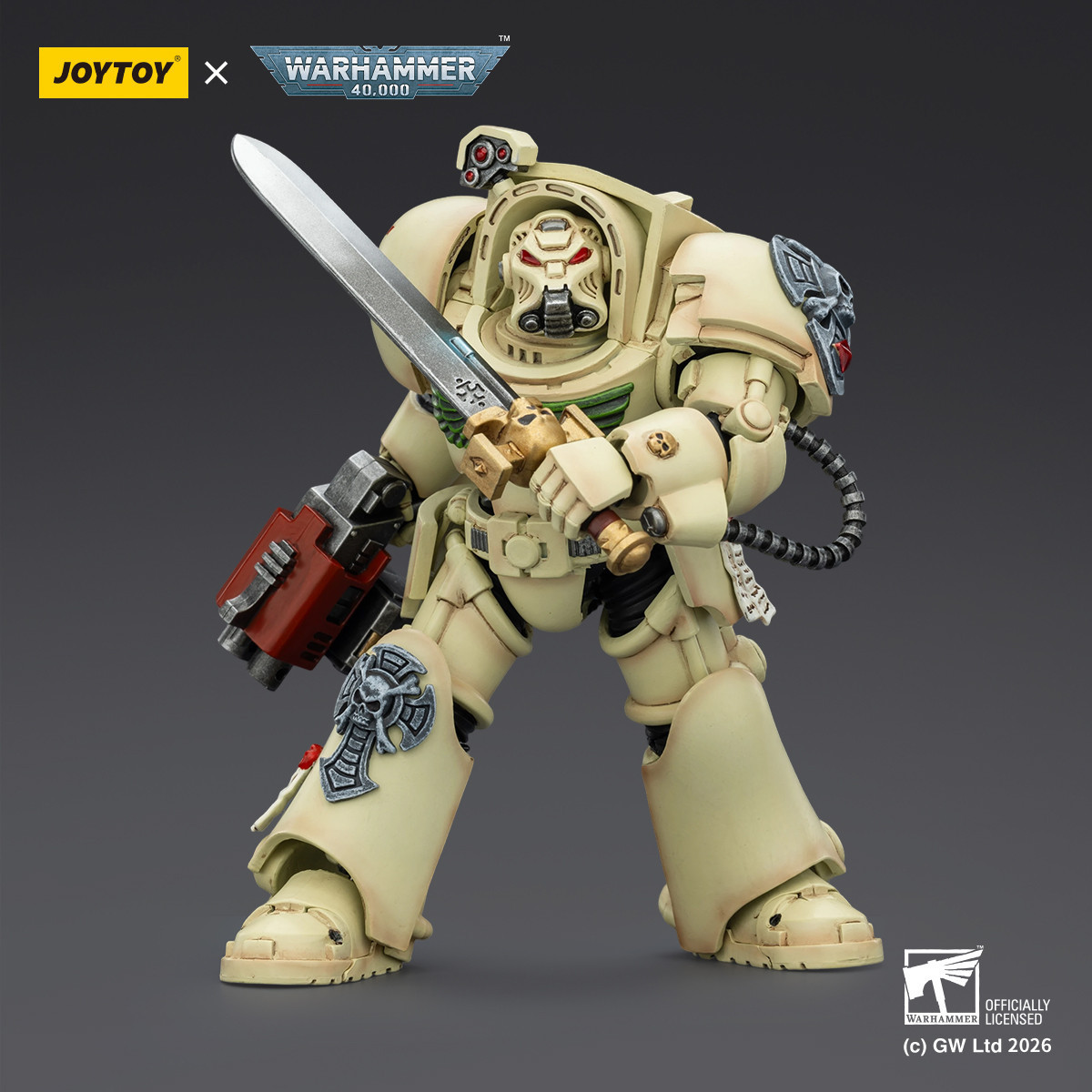 JoyToy Space Marines - Dark Angels - Deathwing Terminator 1 with Power Sword and Storm Bolter 1/18 - Warhammer 40k