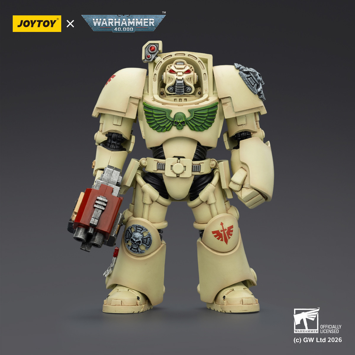 JoyToy Space Marines - Dark Angels - Deathwing Terminator 2 with Power Fist and Storm Bolter 1/18 - Warhammer 40k