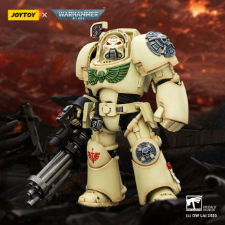 JoyToy Space Marines - Dark Angels - Deathwing Terminator 3 with Power Fist and Assault Cannon 1/18 - Warhammer 40k