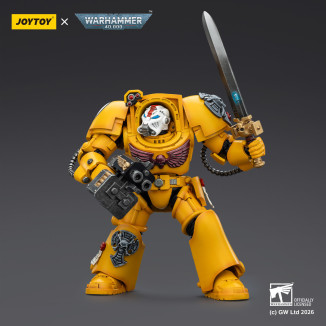 JoyToy Space Marines - Imperial Fists - Terminator 1 with Power Sword and Storm Bolter 1/18 - Warhammer 40k